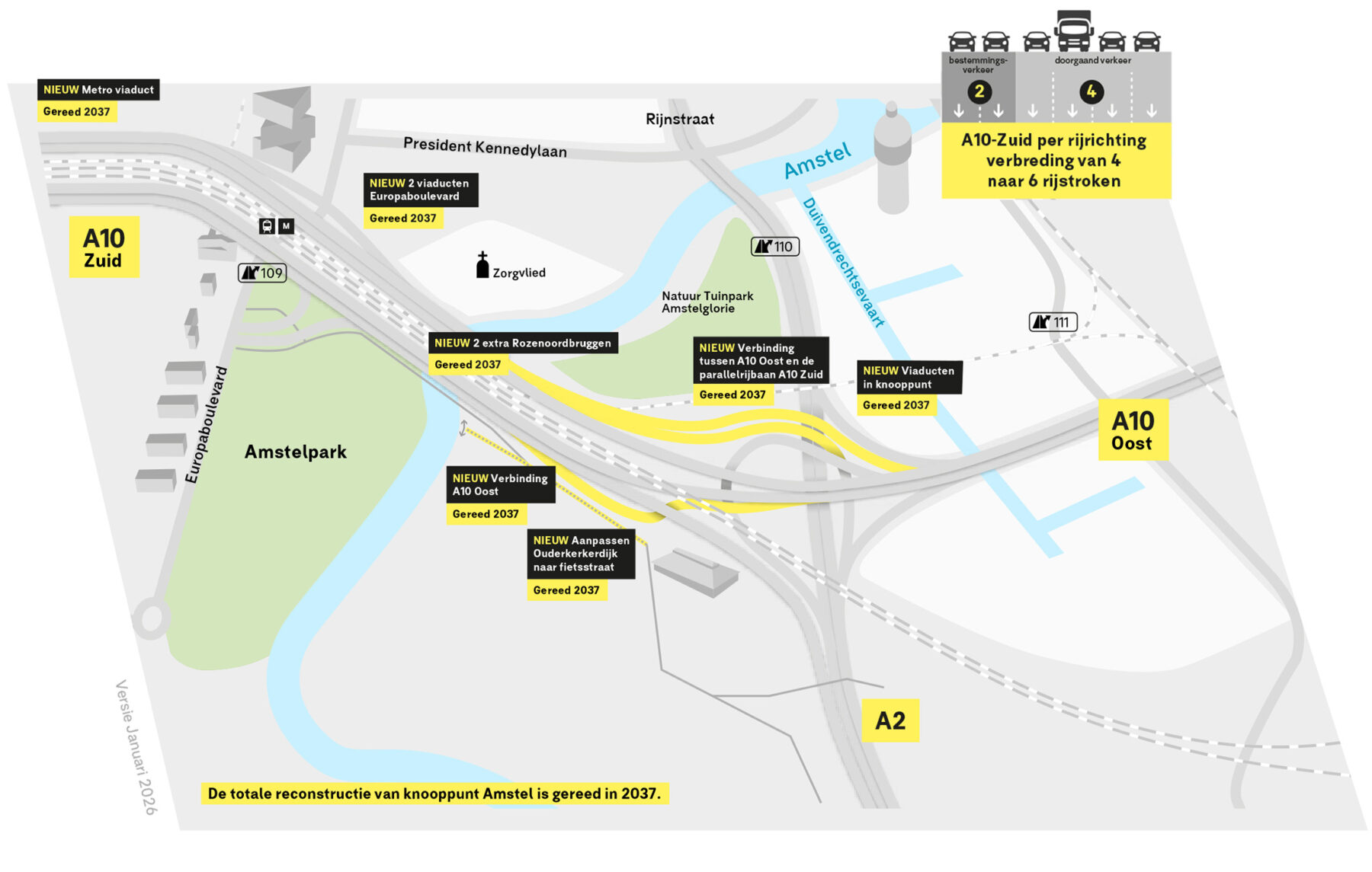 visual planning knooppunt amstel amsterdam a10 zuid
