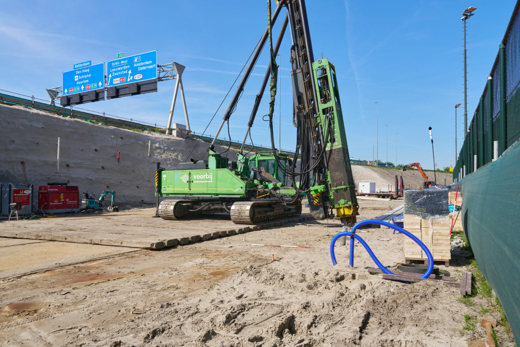 heien eerste palen paalmatras