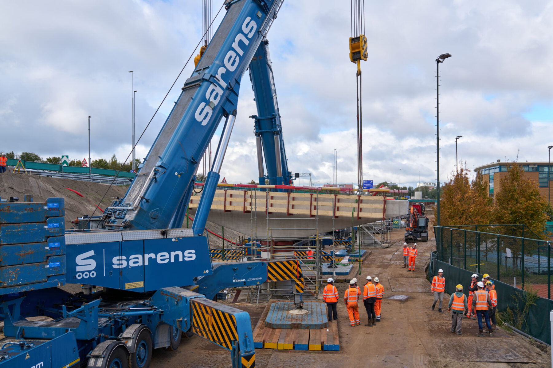 onderslagbalken fly over nieuwe meer