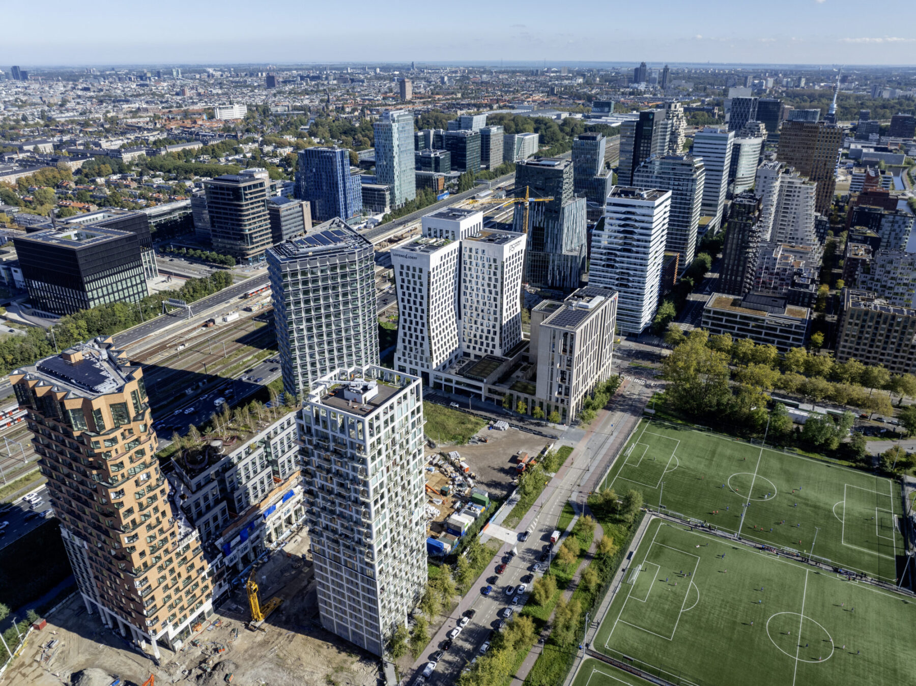 luchtfoto Kenniskwartier Zuidas