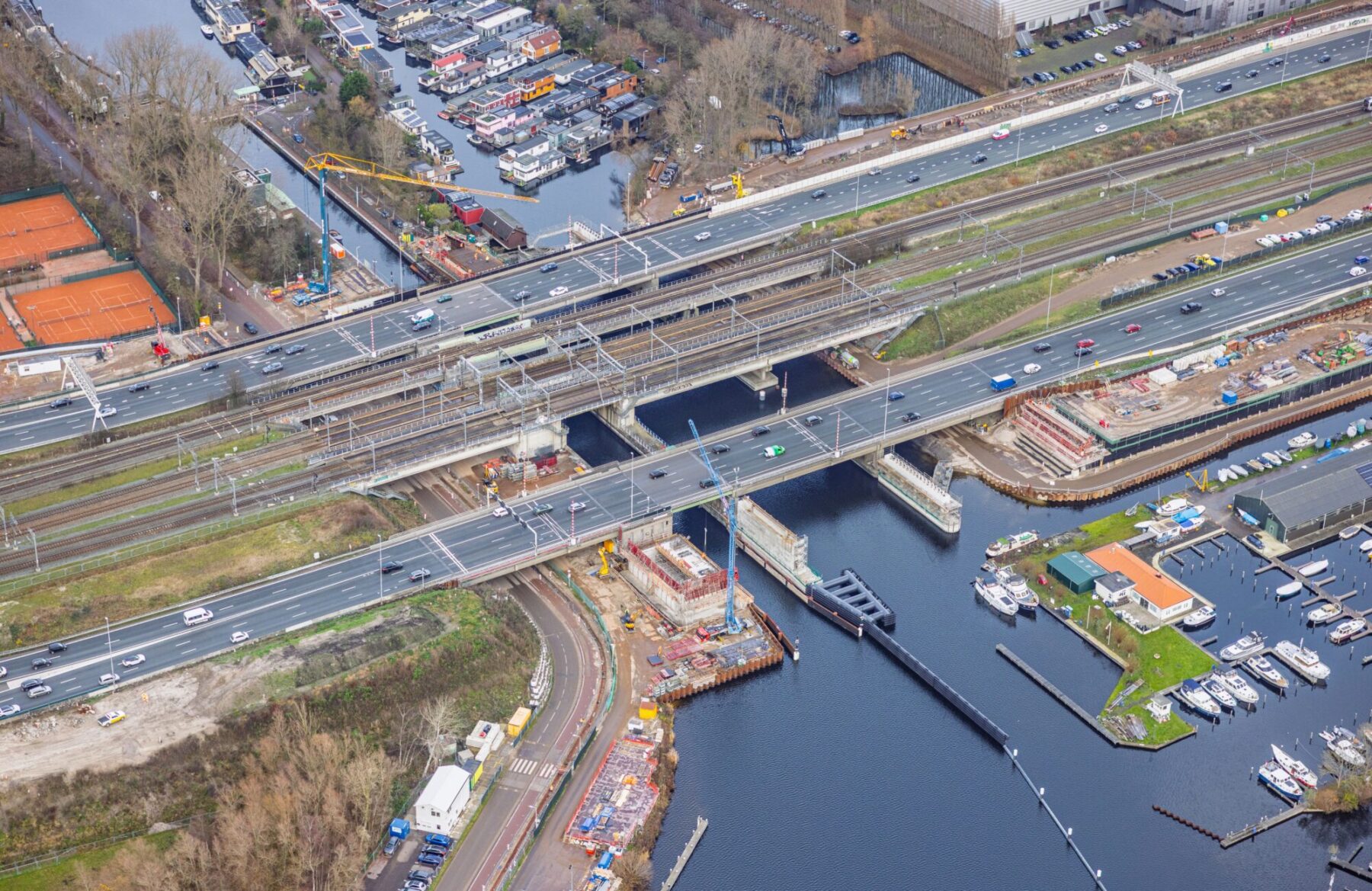 Schinkelbrug topview luchtfoto