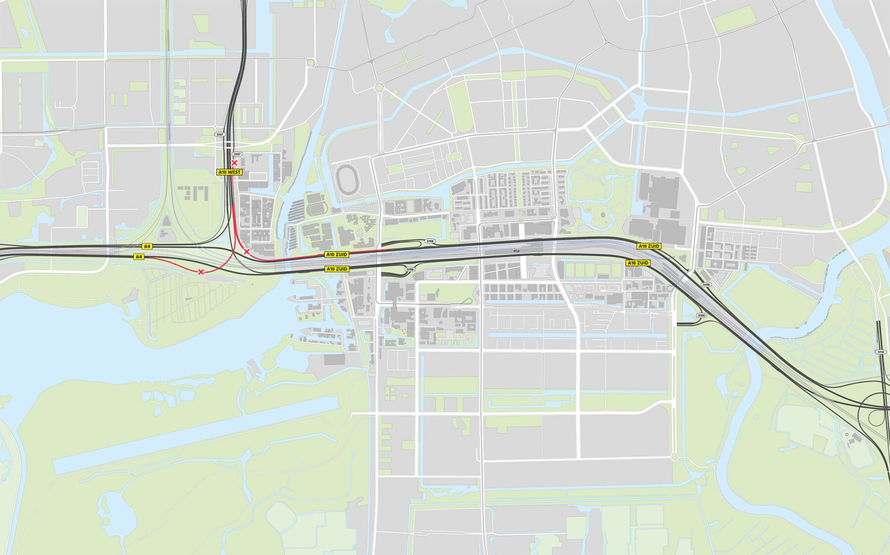 Vrijdag 2 oktober tot zondag 4 oktober 2026 afsluiting A10 West tot oprit S107